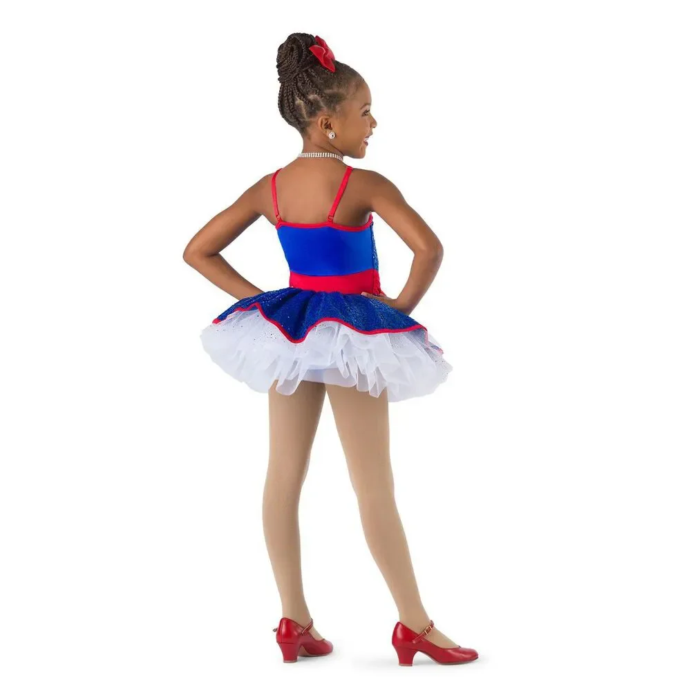 Pre-Owned Dance Costume Gallery 19321 Intermediate Child Blue Jazz